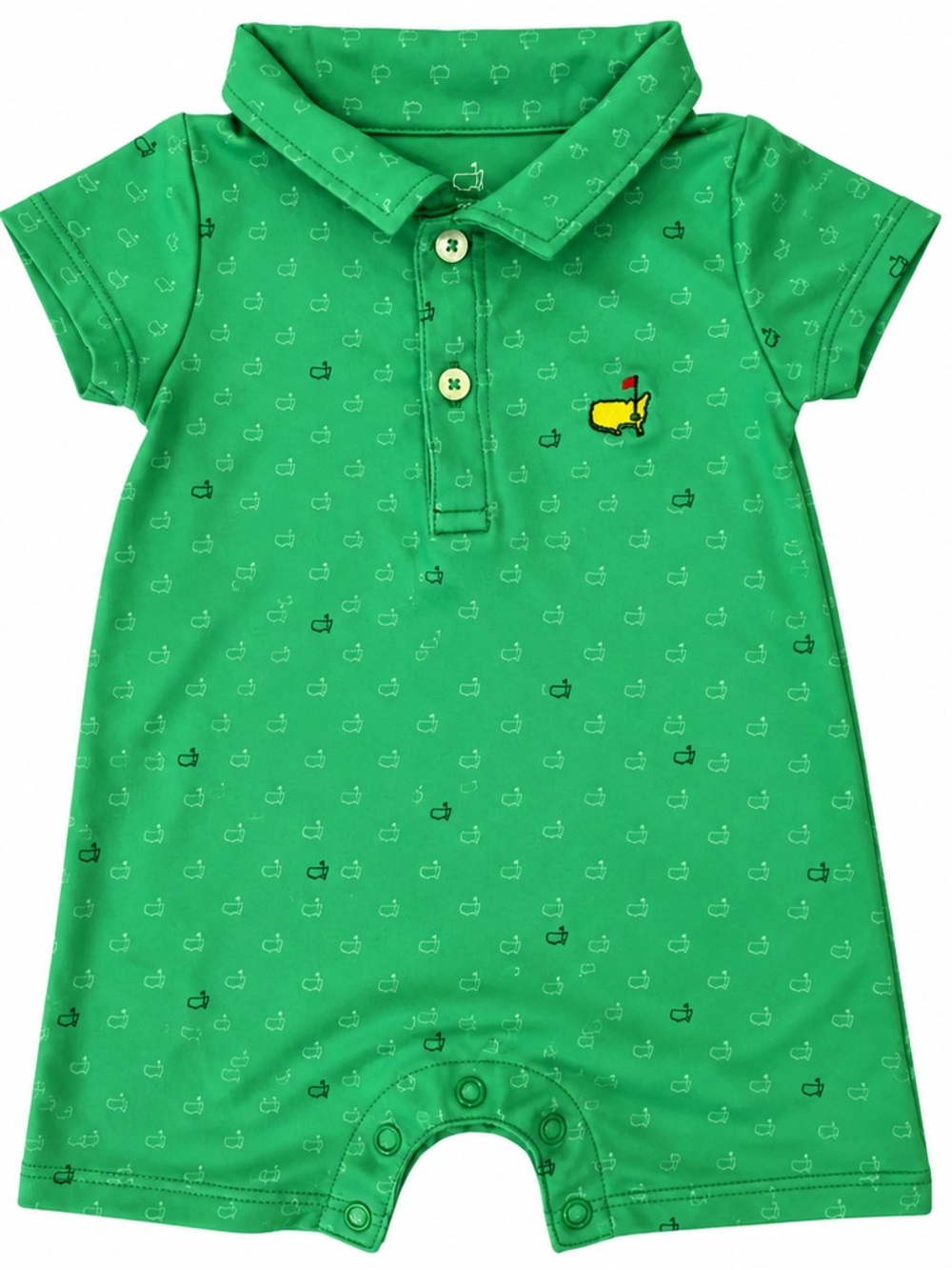 Official Masters Kids Baby Boy Green Polo Romper 3-6 Months